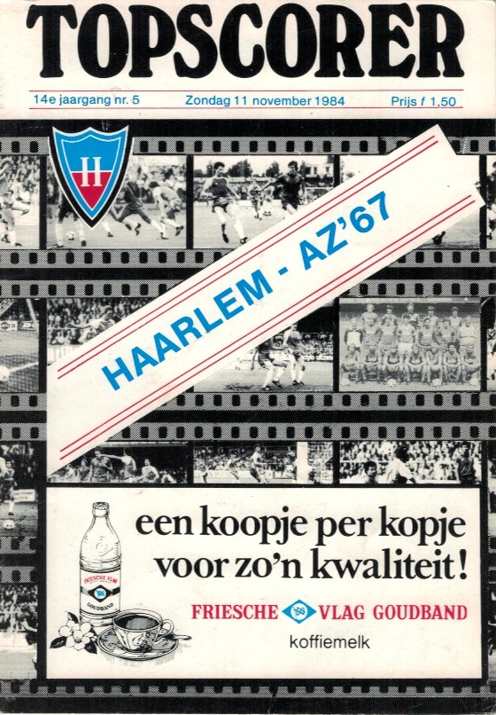 AZ Programma 11-nov-1984 Haarlem uit